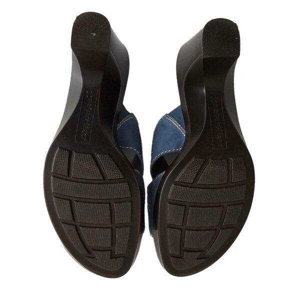 Naturalizer Bavaro Blue Jean Suede Heeled Sandals with Rhinestones | NIB | 6.5 M - Picture 9 of 14